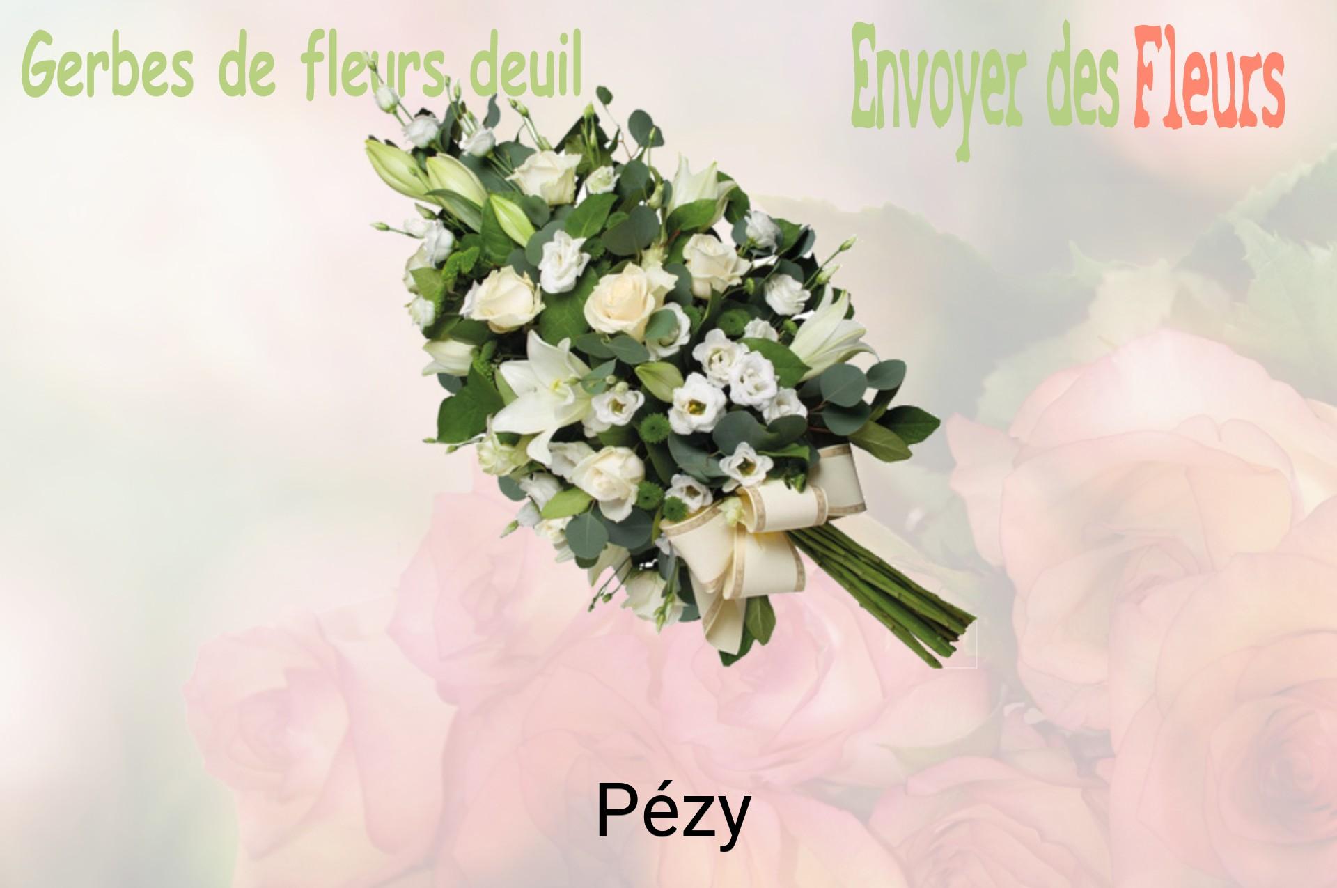 Gerbe de fleurs de deuil livrée à Pézy